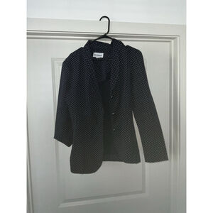 Nahmani Navy Blue Polka dot Blazer Vintage Size 10‎